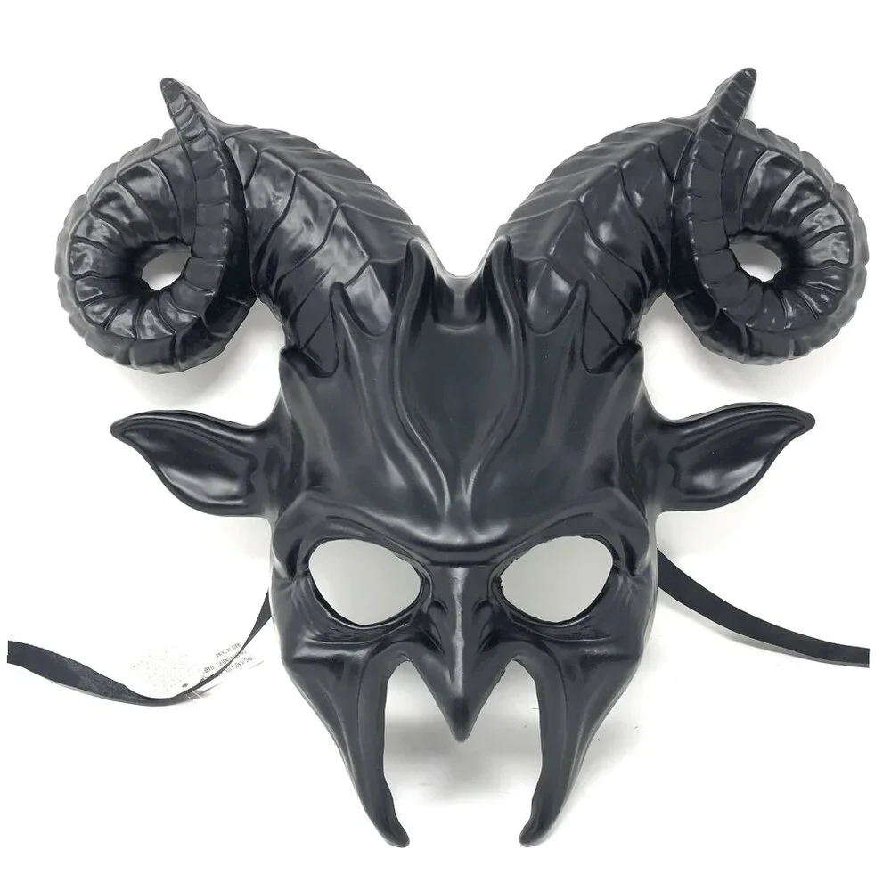 Krampus Ram Goat Demon with Horns Devil Halloween Masquerade Masks Party
